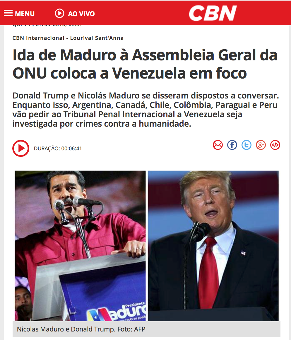 Trump se diz disposto a conversar com Maduro mas não descarta ação militar