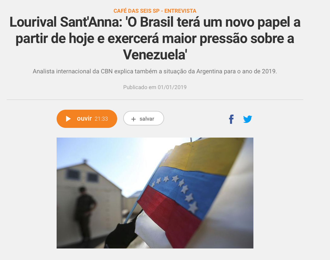 O Brasil terá um novo papel a partir de hoje e exercerá maior pressão sobre a Venezuela