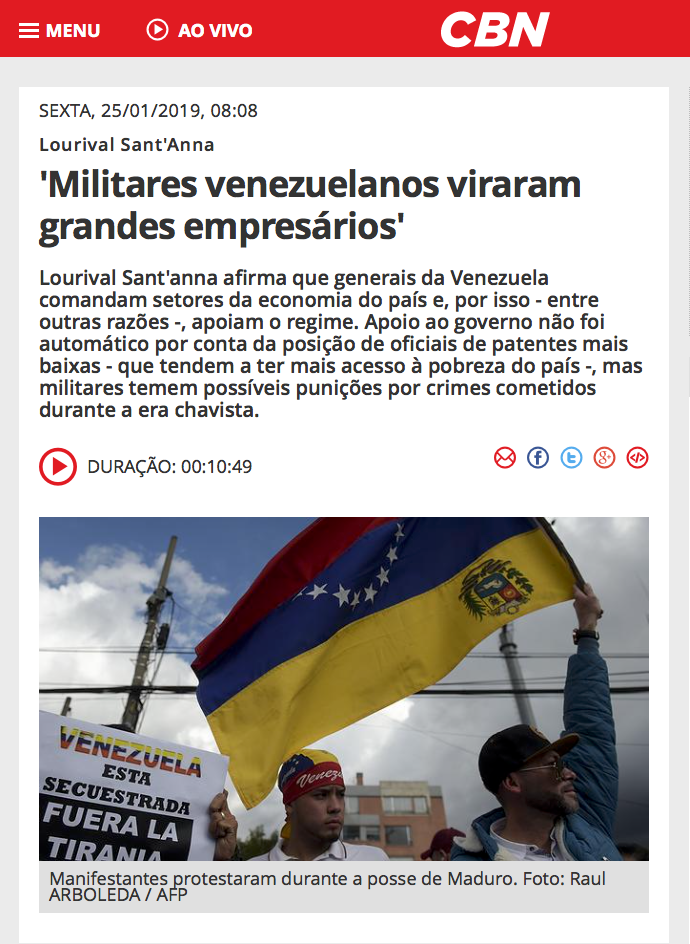 Militares venezuelanos viraram grandes empresários