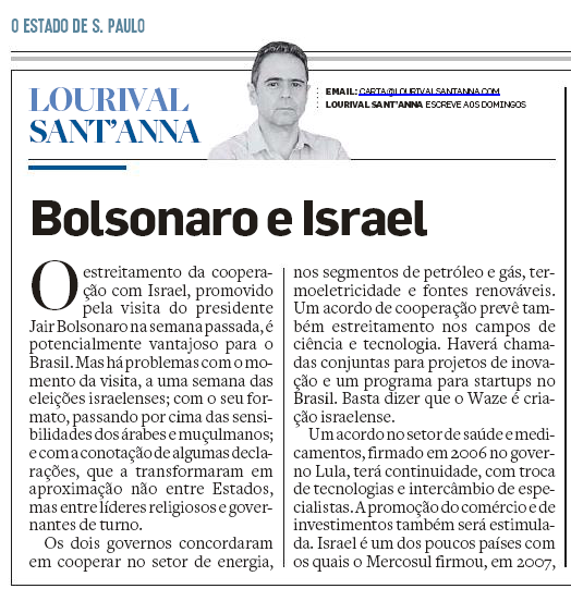 Erros e acertos da visita de Bolsonaro a Israel